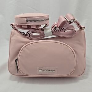 NWT Lululemon Crossbody Bag Water Repellant with Nano Pouch 2L Flush Pink